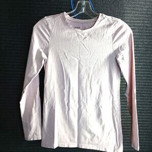 PACT Women’s Organic Cotton Long Sleeve Tee Small Pink Soft Lightweight